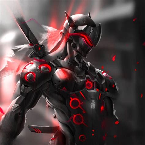 Download Cool Black And Red Genji Iphone Wallpaper