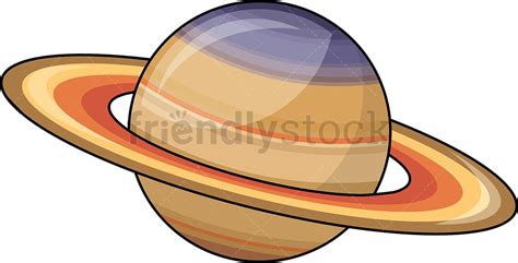 Planet Saturn Cartoon Vector Clipart Friendlystock