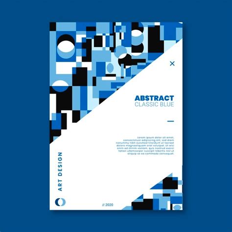 Free Vector Abstract Classic Blue Flyer Template