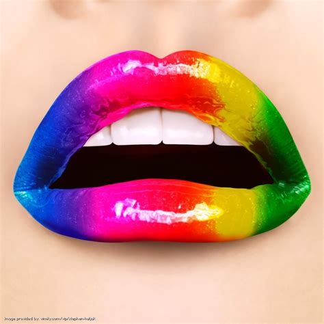 Rainbow Lips Makeuplipsrainbow Things That Ana Loves Pinterest