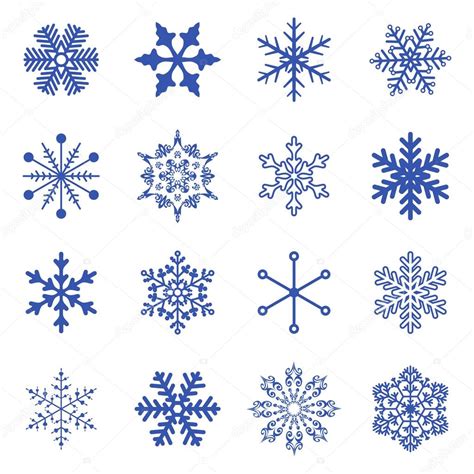 Vector Set Of Simple Snowflakes Stock Vector Image By ©velikiyzayats