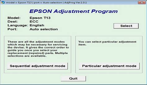 Lgpl and seiko epson corporation software license. Epson T13 Resetter Adjustment Program Tool