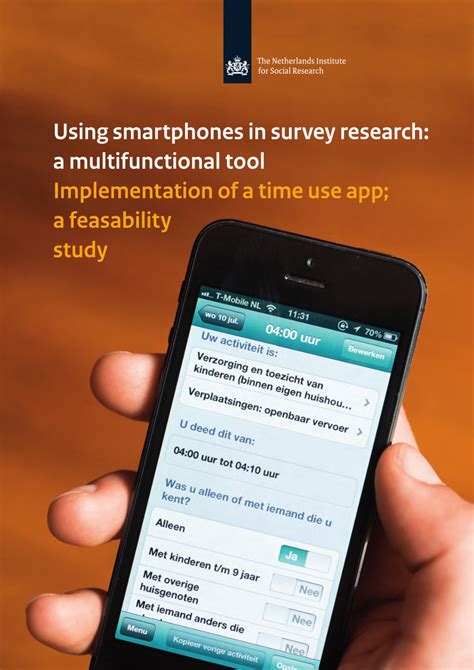 Pdf Using Smartphones In Survey Research A Multifunctional Tool Implementation Of A Time Use