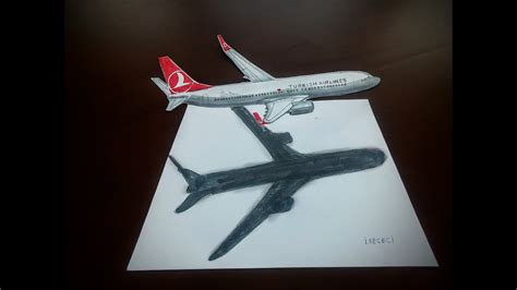3d Plane Timelapse Drawing3d UÇak Nasil Çİzİlİr Youtube