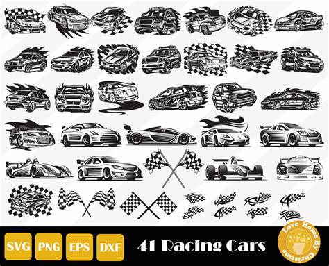 41 Race Car Svg Sport Car Svg Car Svg Bundle Car Cut Files Etsy Uk