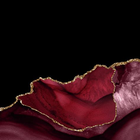 Burgundy Gold Agate Texture 06 Painting By Aloke Design Fine Art America