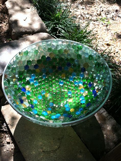 I Glued Glass Decorative Marbles To The Inside Of This Large Glass Bowl