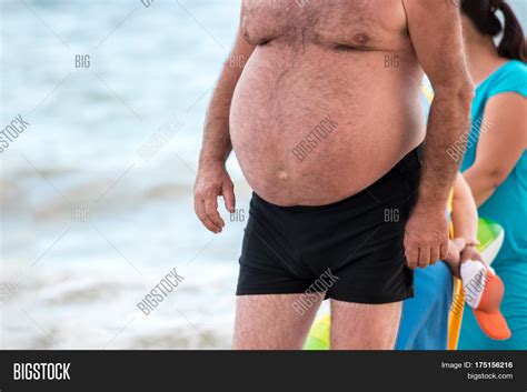 Guy Big Belly Fat Image Photo Free Trial Bigstock
