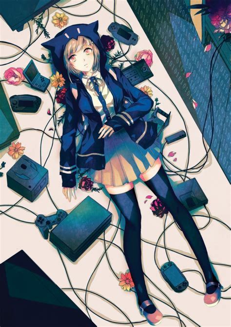 cute anime gamer girl wallpapers wallpaper cave