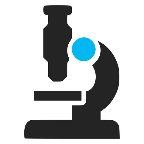 Microscope Science Icons Yellow And Blue Clipart The Arts Media