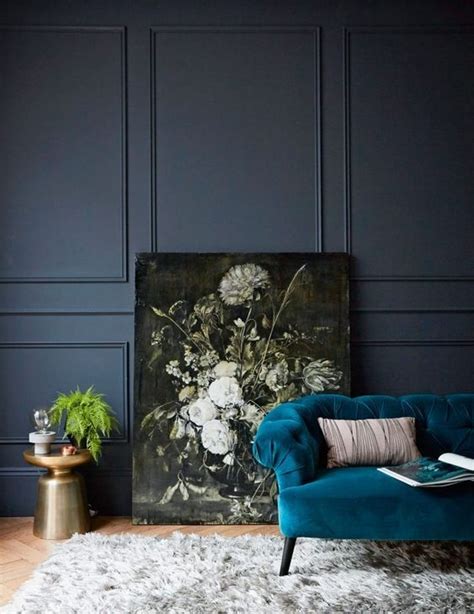 Interior Color Trend 2020 Dark Teal In Design Dark Living Rooms Blue