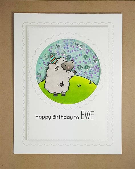 Happy Birthday To Ewe Shaker Card Etsy Canada Shaker Cards Cards