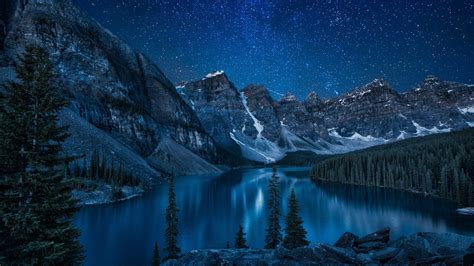 Mountains And River Canada Nature Lake Mountains Hd Wallpaper