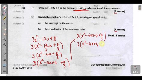 Csec Cxc Maths Past Paper 2 Question 9b May 2013 Exam Solutions Act