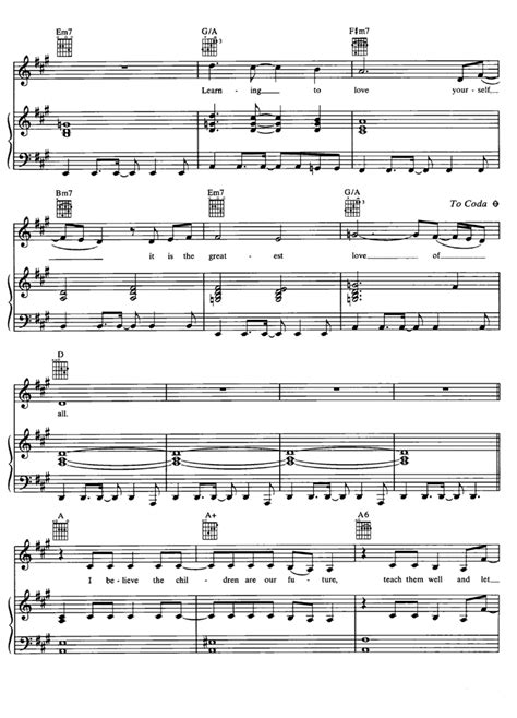 Greatest Love Of All Piano Sheet Music Easy Sheet Music