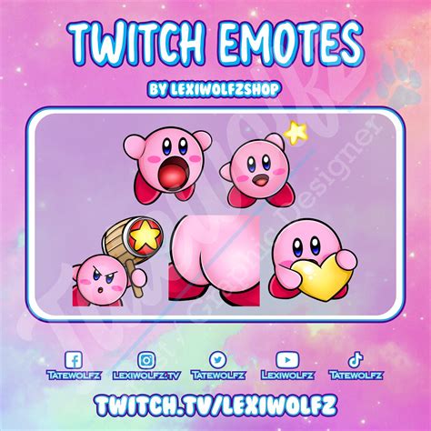 Twitch Emotes Kirby Etsy