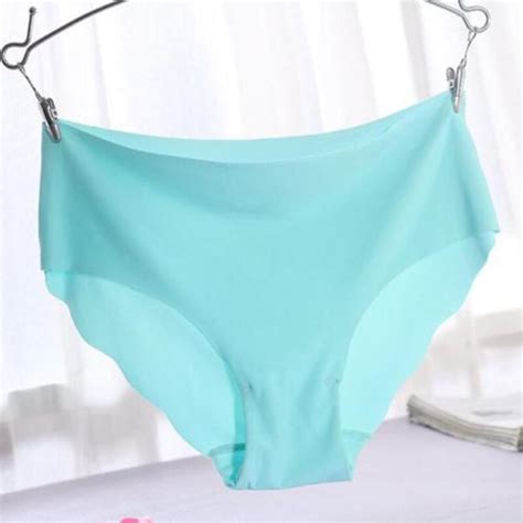 Women Sexy Solid Invisible Seamless Soft Thongs Lingerie Briefs Hipster