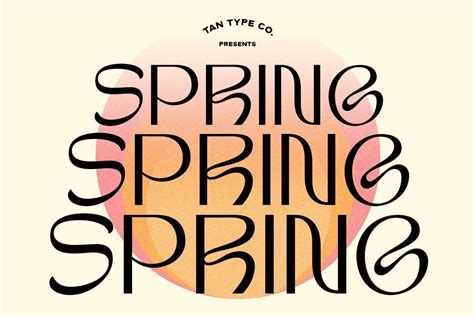 Tan Spring Spring Font Trendy Fonts Typeface