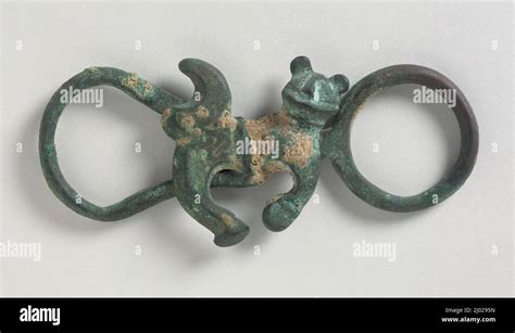 Buckle Afghanistan 12th Early 13th Century Metal Bronze Cast Stock