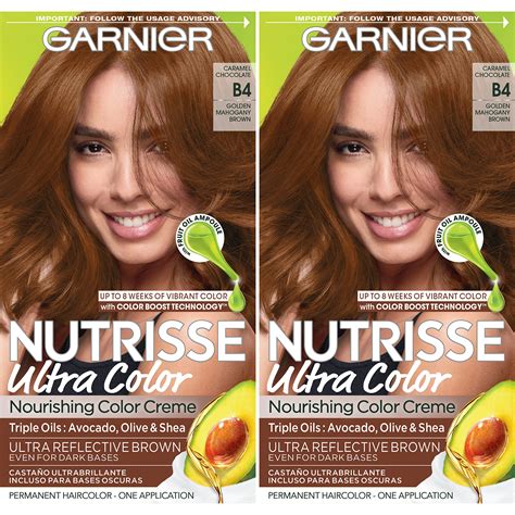 Buy Garnier Hair Color Nutrisse Ultra Color Nourishing Creme B4 Golden Mahogany Brown Caramel