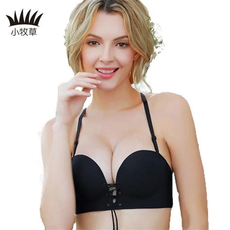 Sexy Women Padded Sponge Push Up Small Size C D Cup Bra Ladies Solid Seamless Wireless