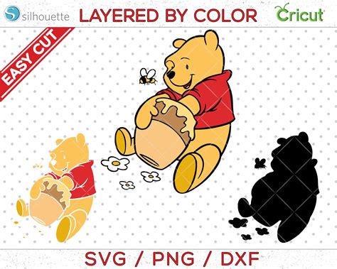 Shirt Tumbler Winnie the Pooh SVG Layered file for Cricut Vector SVG