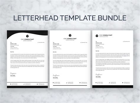 Letterhead Template Company Letterhead Template Letterhead Etsy Canada