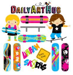 Skateboard Kids Clip Art Set Daily Art Hub Free Clip Art Everyday