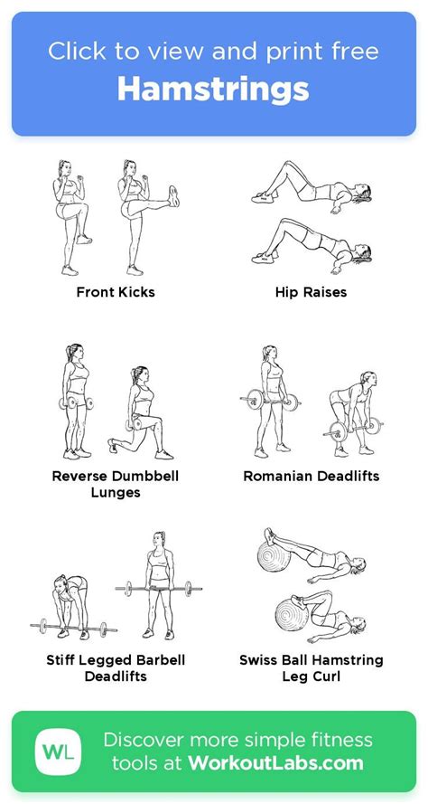 Hamstrings Click To View And Print This Illustrated Exercise Plan