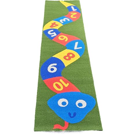 Snakes and Numbers Turf Game 1000x4000mm Wide Multicolour | Artificial