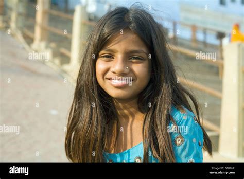 A Young Girl Of Varanasi India In Uttar Pradesh State Stock Photo Alamy