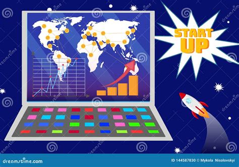 International Startup Expansion Plan Illustration Stock Illustration