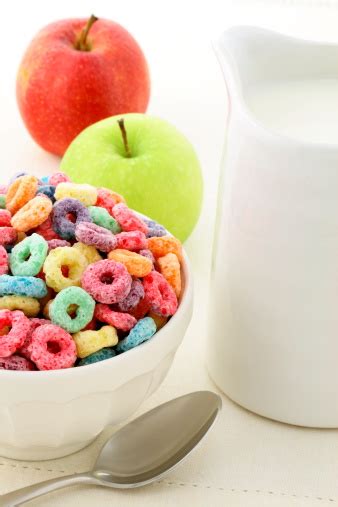 Kids Delicious And Nutritious Cereal Loops Stock Photo Download Image