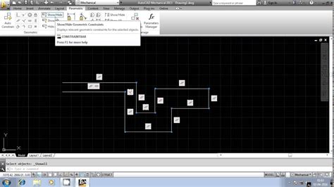 Geometric Constraint In Autocad 2 Youtube