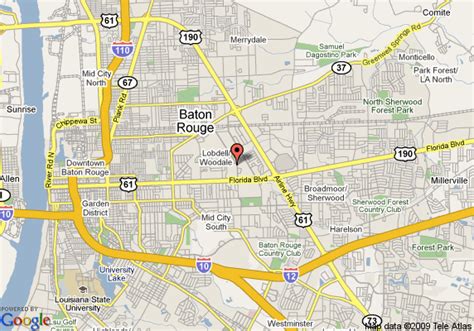 Baton Rouge Map Travelsfinderscom