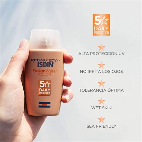 Fusion Water Color SPF50 de Isdin Protección solar facial con color y