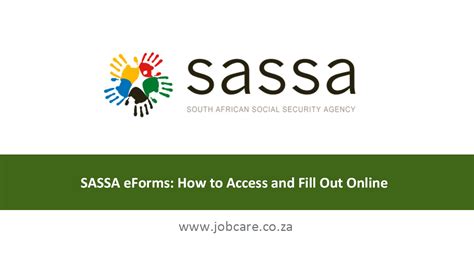Sassa Eforms How To Access And Fill Out Online Jobcare