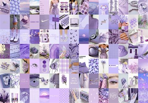 Lavender Soft Purple Collage Kit Purple Wall Collage Picture Etsy