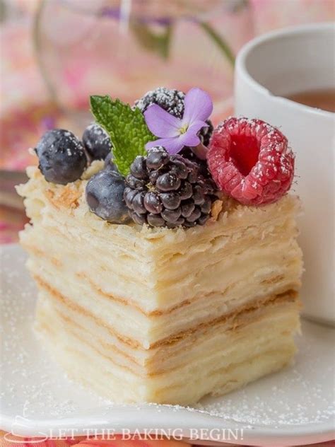 Thin Crispy Pastry Layers In Between A Homemade Custard Buttercream