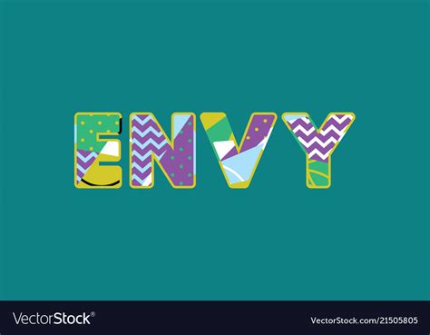 Envy Concept Word Art Royalty Free Vector Image