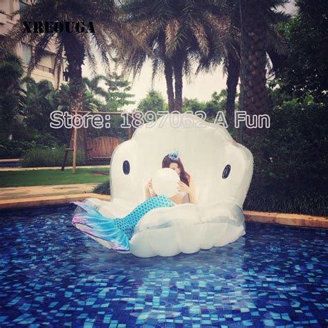 Adults Giant Pool Float Pearl Scallops Inflatable Shell Floating