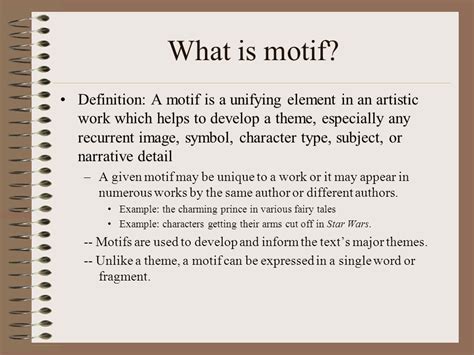 Motif Examples In Literature