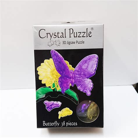 Crystal Puzzle 3d Jigsaw Puzzle Butterfly 38 Pieces Cyber Hobby