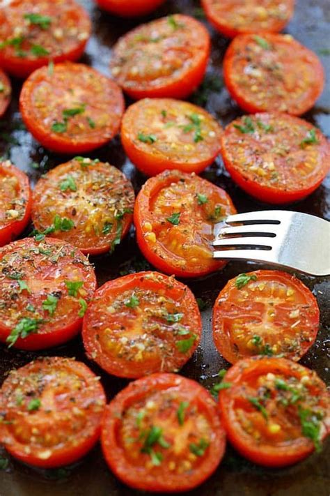 Herb Roasted Tomatoes Easiest And Best Roasted Tomatoes Recipe Ever