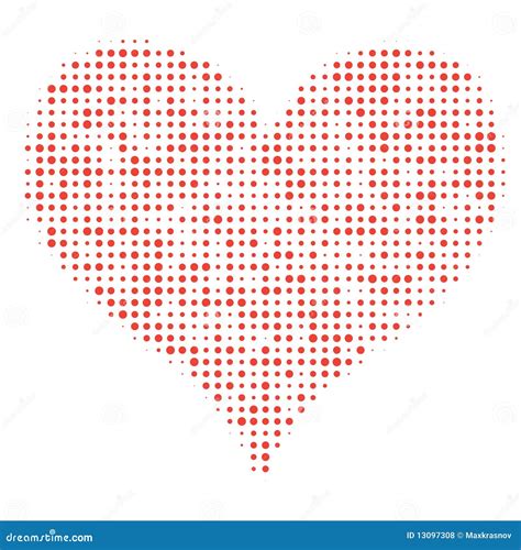 Dotted Heart Stock Vector Illustration Of Modern Pattern 13097308