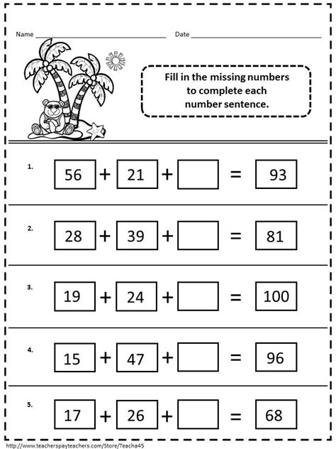 Make quick math facts printable. Addition and Subtraction Review Printables | Summer school kids, Summer math, Third grade math