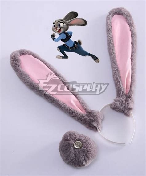 Disney Zootopia Officer Judy Hopps Personify Movie Ears Tail Cosplay