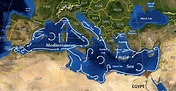 Map of the Mediterranean Sea as provided by Wikimedia Commons ...