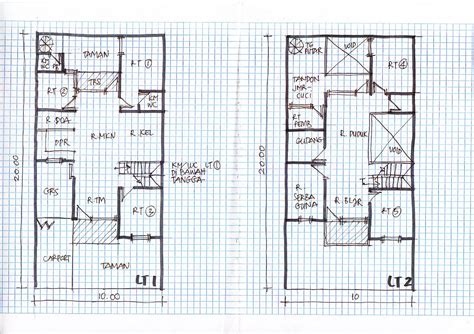 Desain rumah minimalis 2 lantai tampak depan. Denah Rumah 2 Lantai 10 X 20 2017