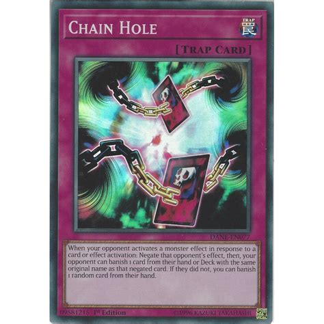 Yu Gi Oh Trading Card Game Chain Hole Dane En077 Super Rare Card